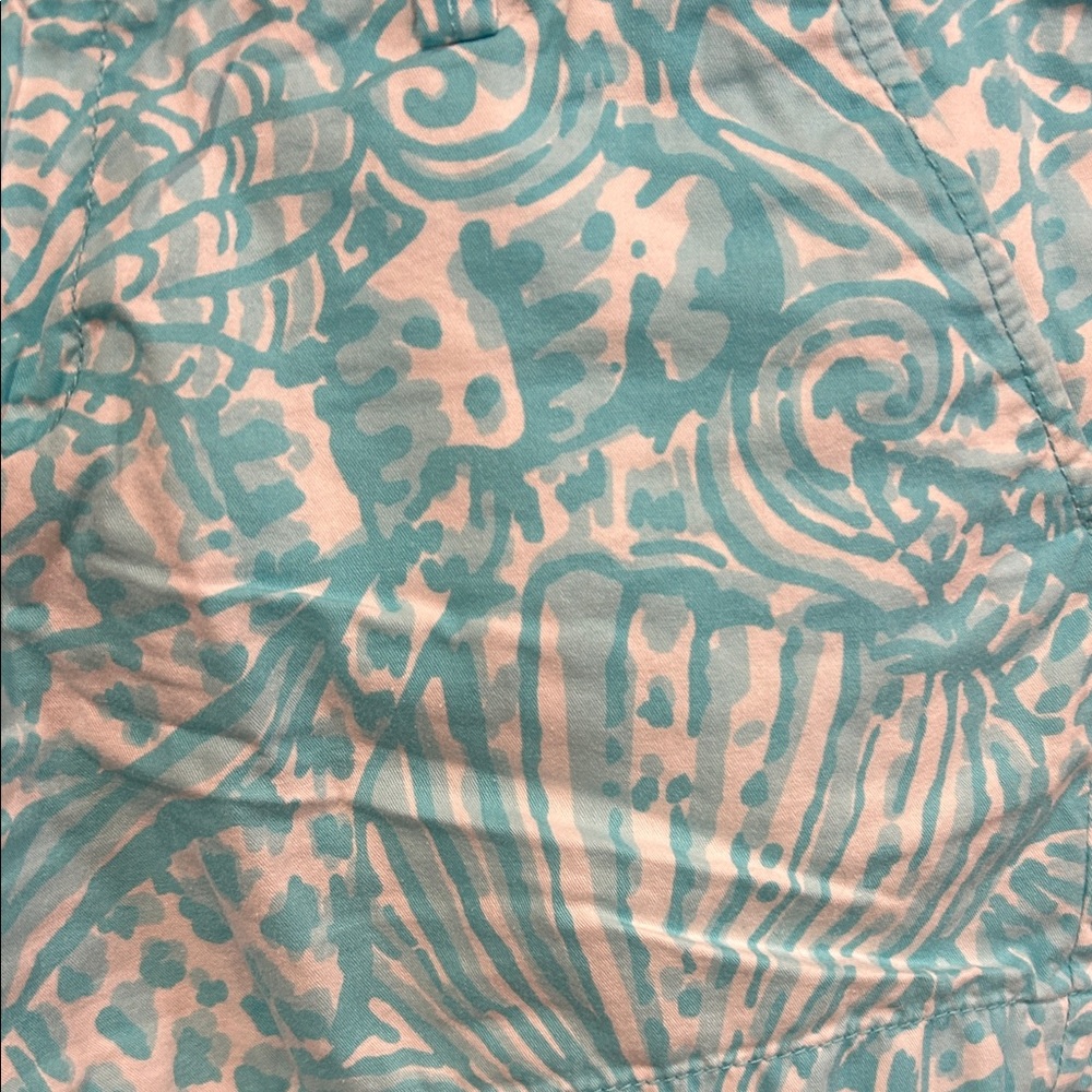 Lilly Pulitzer Aqua and White Patterned Shorts - Picture 2 of 10
